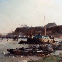 Winterfun On De Loswal, Hattem by Cornelis Vreedenburgh