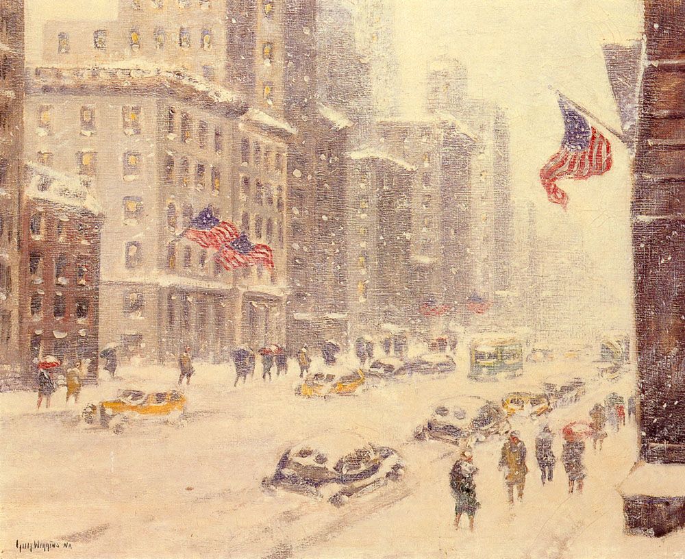 Winters Day Fifth Avenue by Guy Carleton Wiggins
