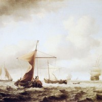 A Brisk Breeze by Willem van de Velde the Younger