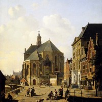 A Capricio View In A Town by Jan Hendrik Verheijen