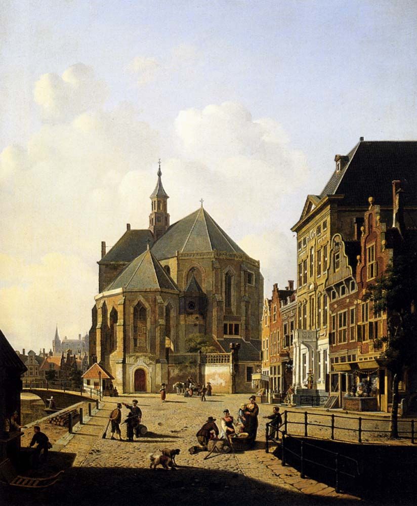 A Capricio View In A Town by Jan Hendrik Verheijen