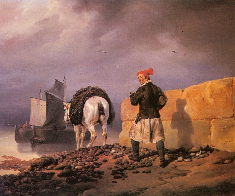 A Fisherman Setting Out by Horace Vernet