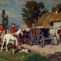 A Hunting Party Ready For The Off by Wilhelm Velten