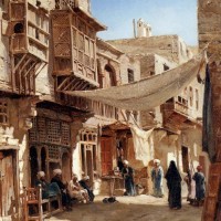 A Street In Boulaq Near Cairo by John Varley Junior