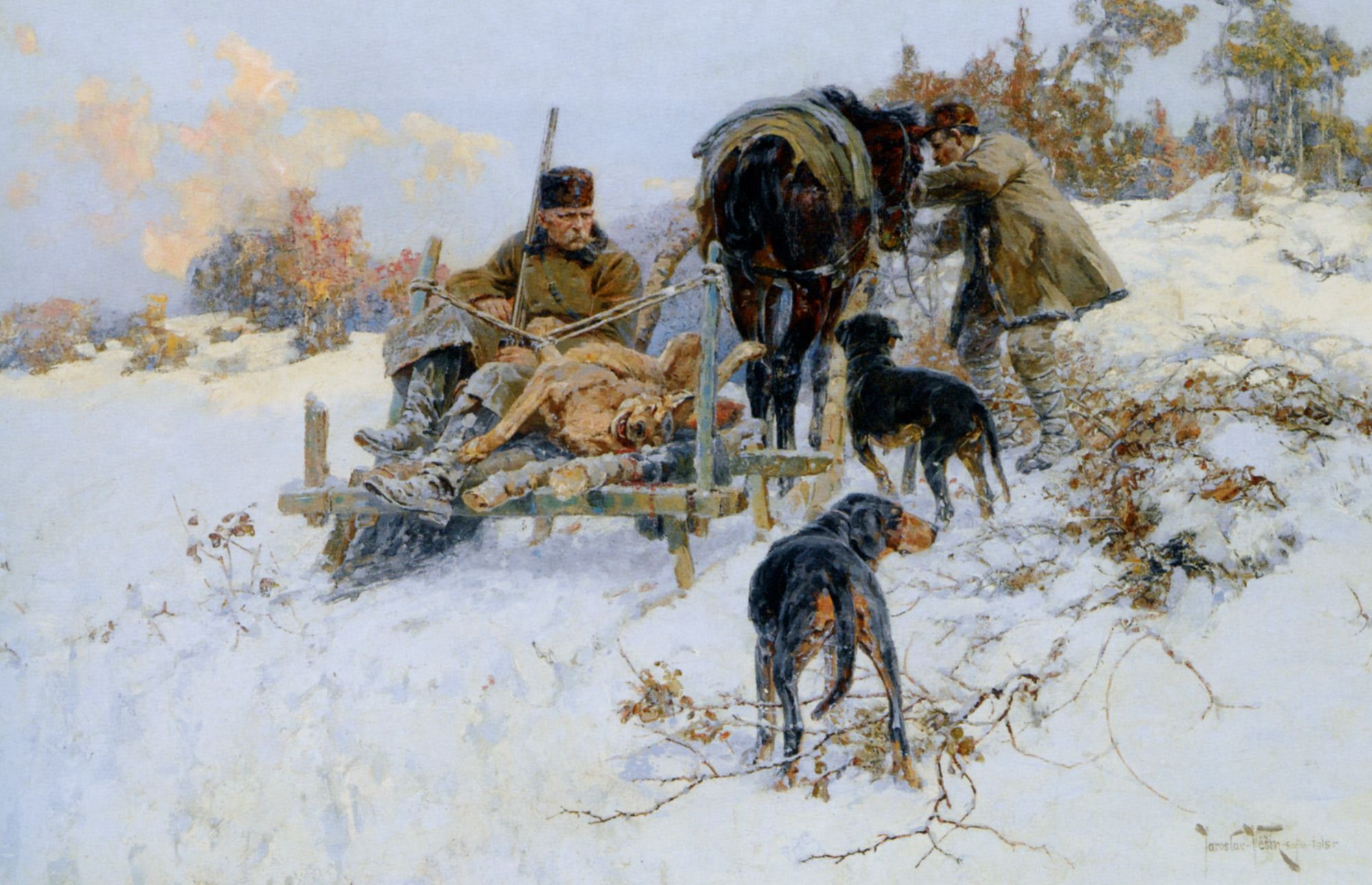 After the hunt by Jaroslav Fr Julius Vesin
