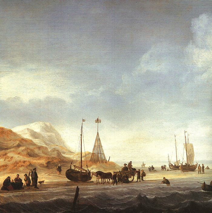Beach Scene by Willem van de Velde the Younger