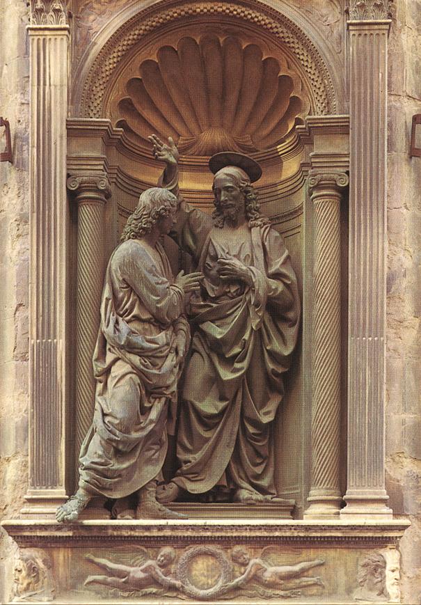 Christ and Doubting Thomas by Andrea del Verrocchio