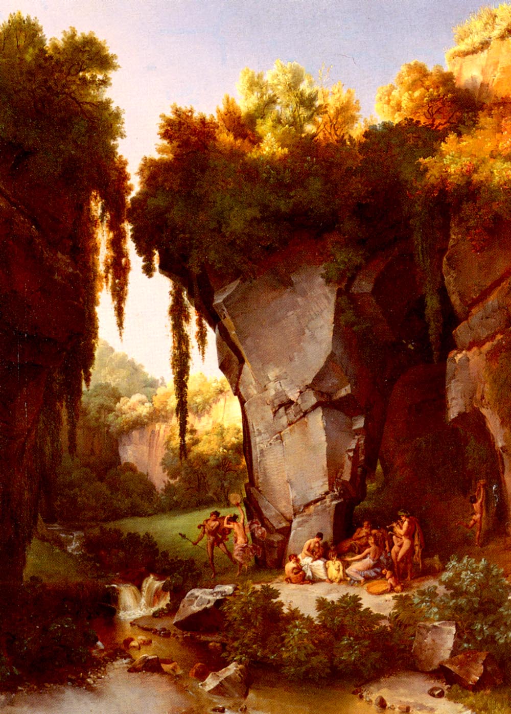 Craggy Landscrape With Bacchanal by Lancelot Theodore Turpin