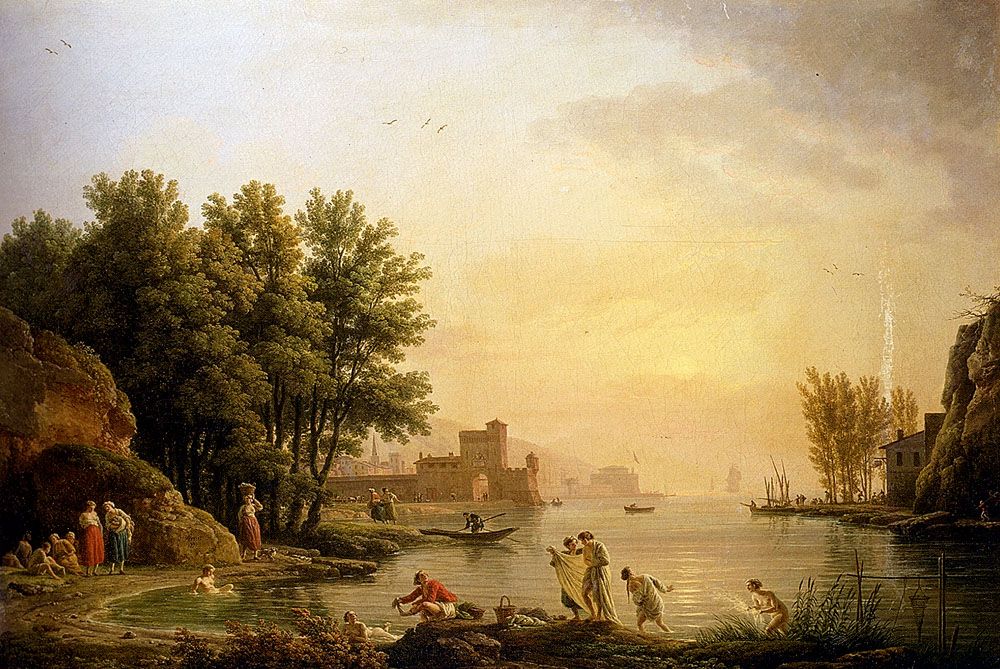 Landscape With Bathers by Claude Joseph Vernet