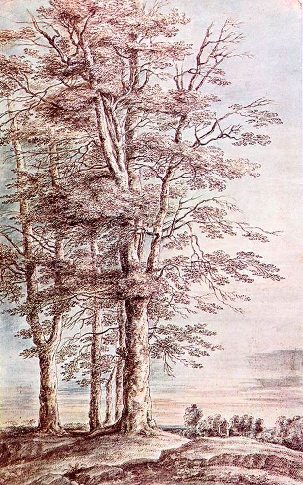 Landscape with Tall Trees by Lucas Van Uden