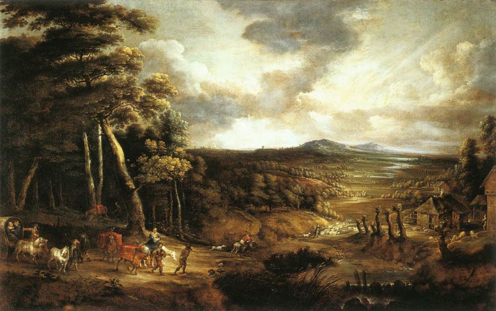 Landscape with the Flight into Egypt by Lucas Van Uden