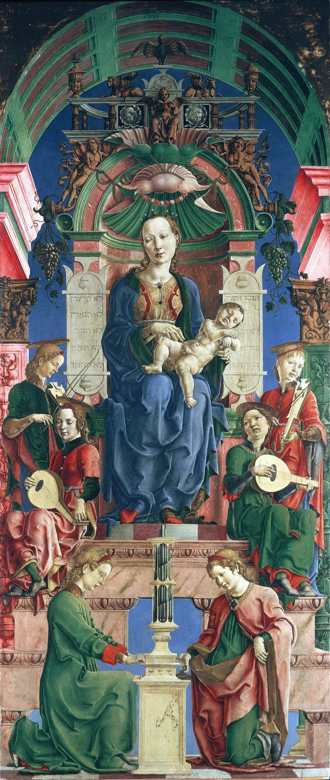 Madonna with the Child Enthroned panel from the Roverella Polyptych by Cosme Tura