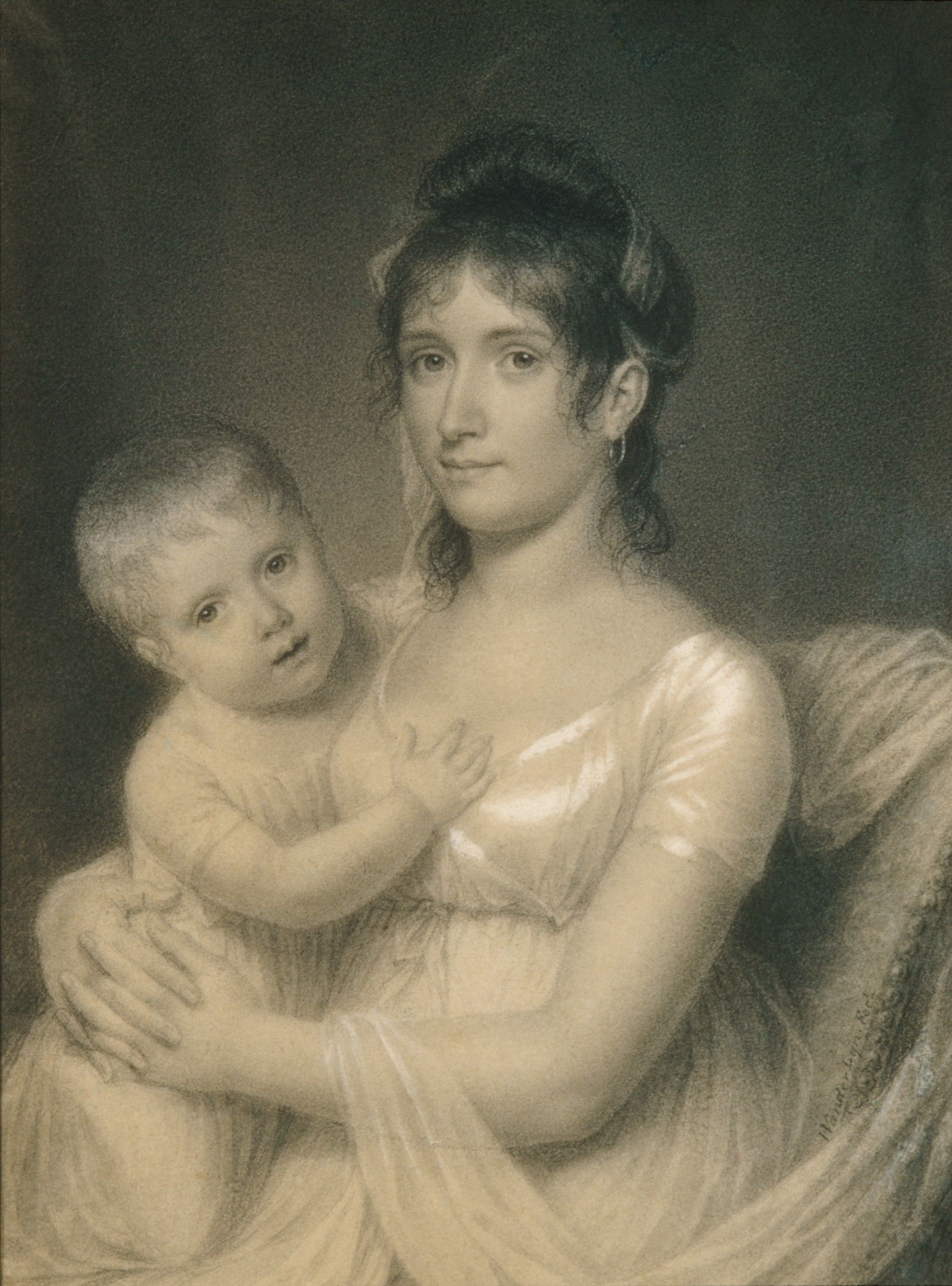Mrs Daniel Strobel Jr Anna Church Strobel and Her Son George by John Vanderlyn