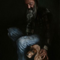 Old Man and His Dog by James Van Fossan
