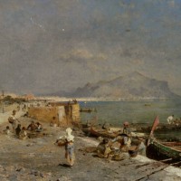 On The Waterfront at Palermo by Franz Richard Unterberger
