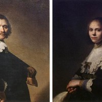 Portrait of a Man and Portrait of a Woman by Johannes Cornelisz. Verspronck
