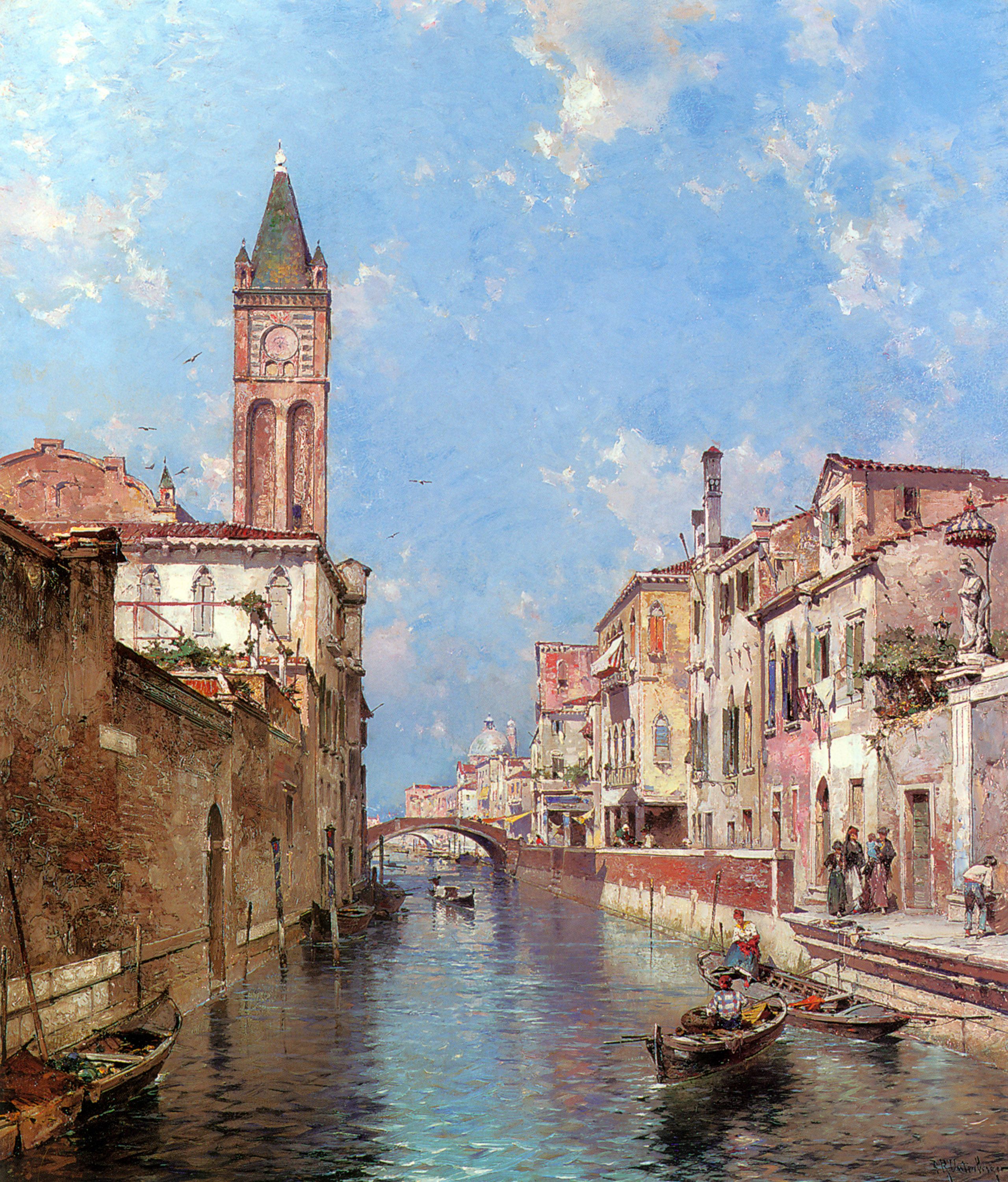 Rio St Barnaba, Venice by Franz Richard Unterberger