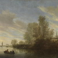 River View near Deventer by Salomon van Ruysdael