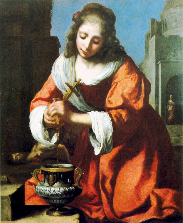Saint Praxidis by Johannes Vermeer