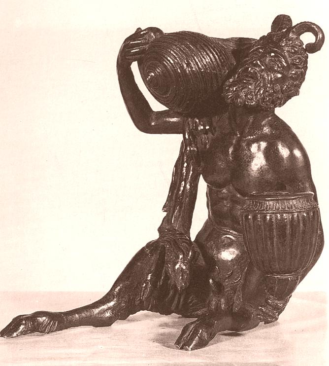 Satyr with an Amphora and Shell by Il Riccio