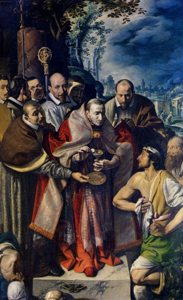 St Carlo Borromeo Giving Communion To The Plague Victims by Tanzio da Varallo