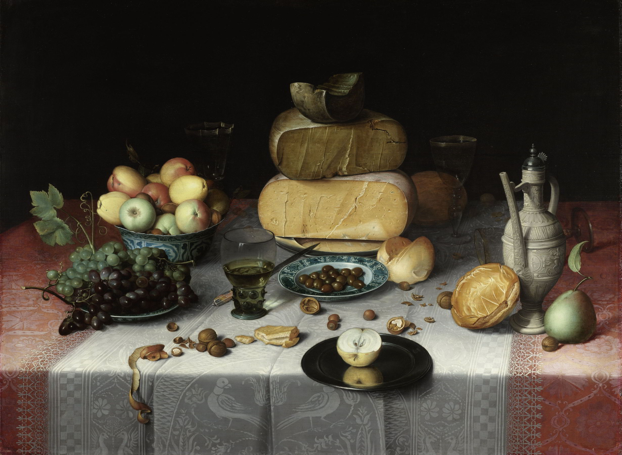 Still Life with Cheeses by Floris Claesz van Dijck