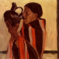 Taos Indian Drinking by Walter Ufer