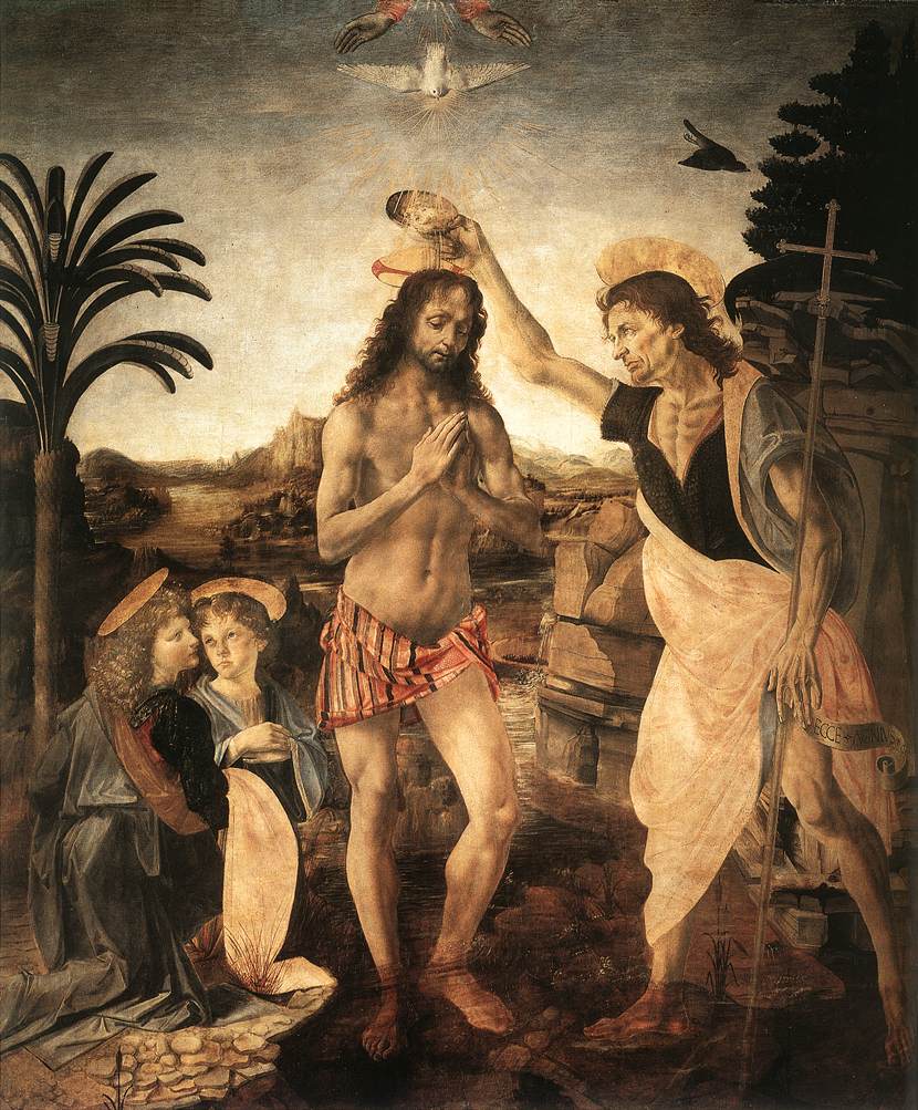 The Baptism of Christ by Andrea del Verrocchio