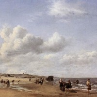 The Beach at Scheveningen by Adriaen van de Velde