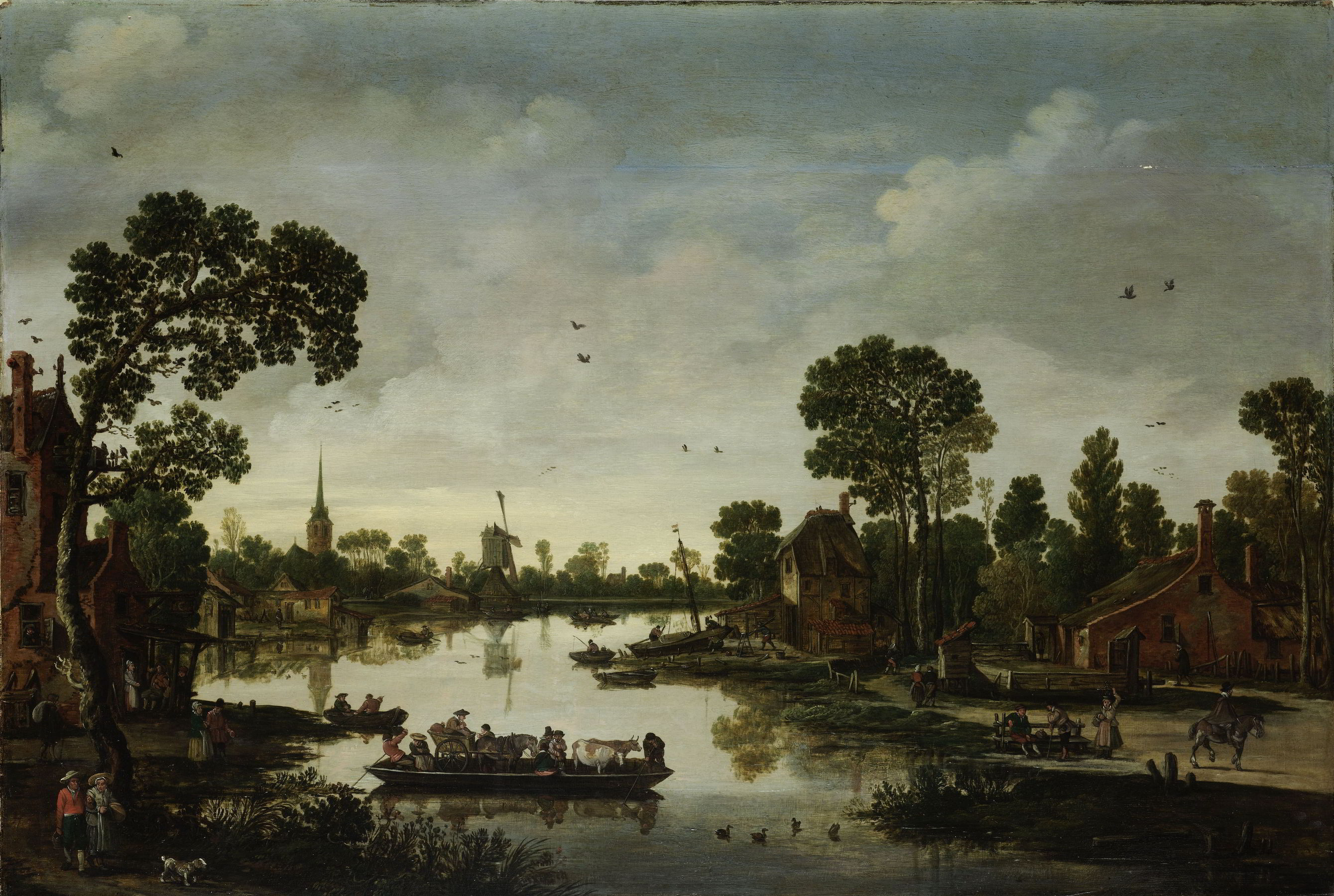 The Cattle Ferry by Esaias van de Velde