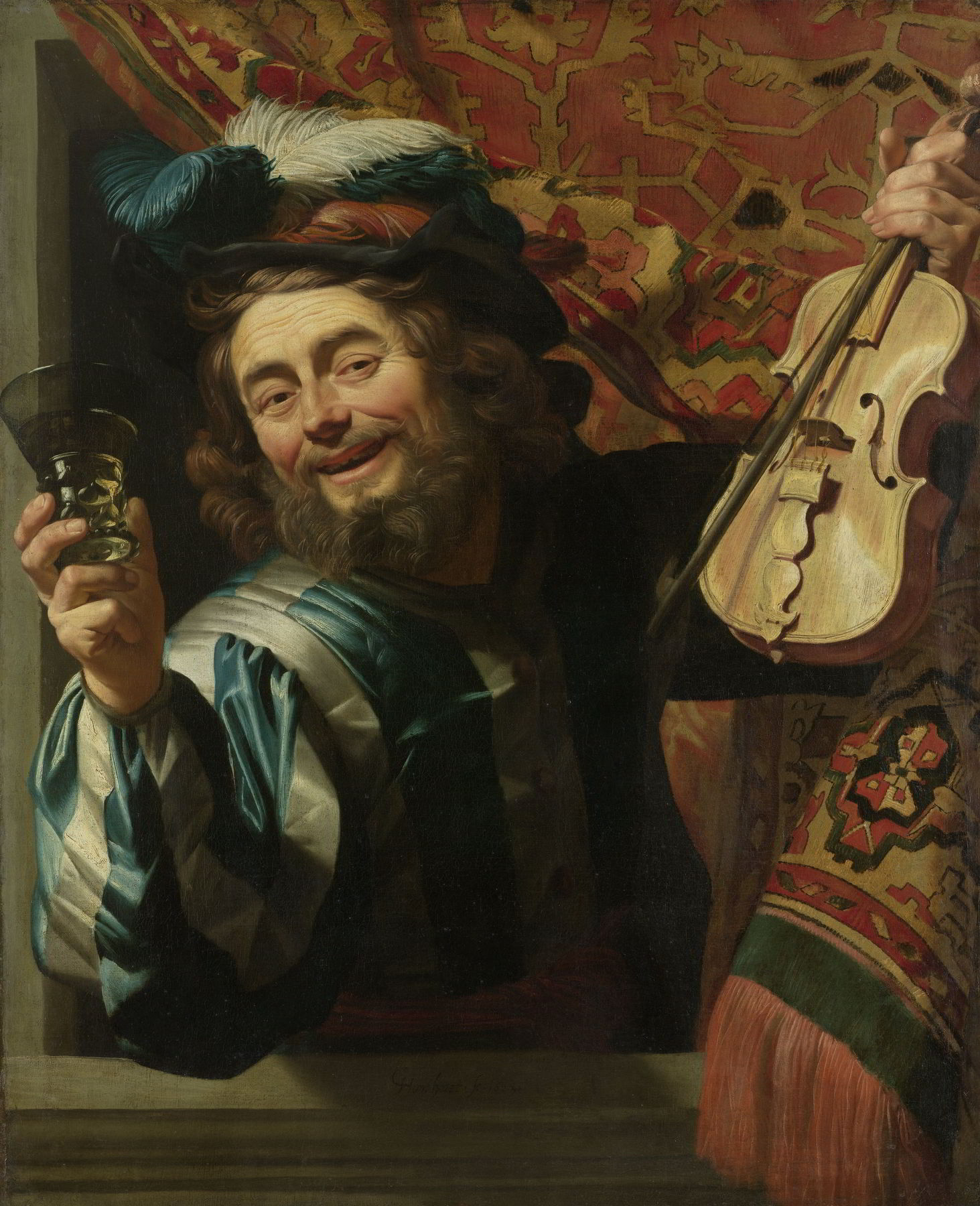 The Merry Fiddler by Gerrit van Honthorst