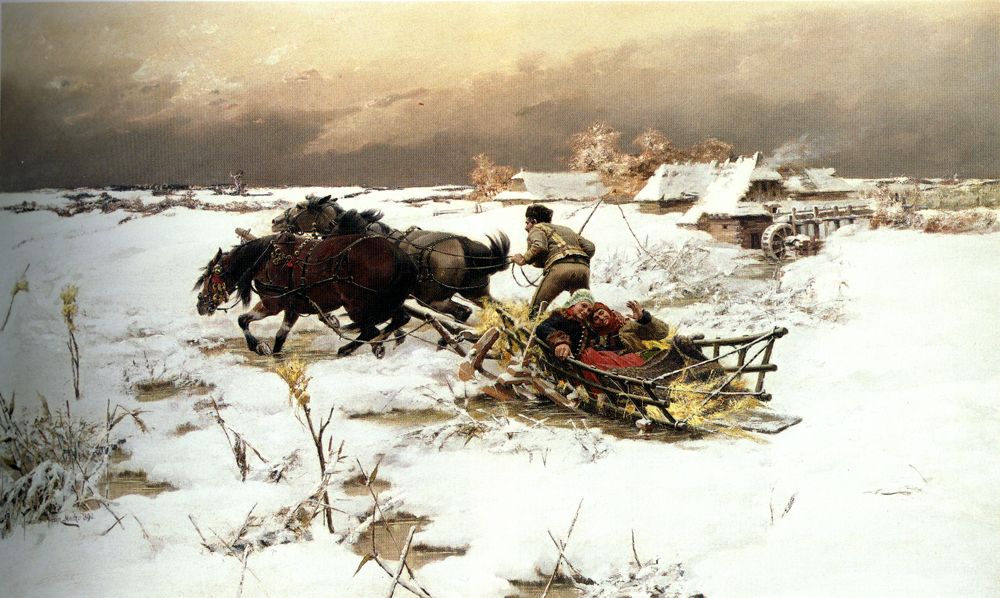 The Sledge Ride by Jaroslav Fr Julius Vesin