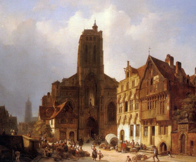 The market square in Brunswick by Ambrose Vermerrsch