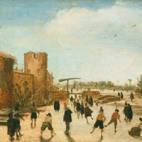 Winter Games on the Town Moat by Esaias van de Velde