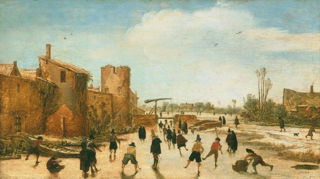 Winter Games on the Town Moat by Esaias van de Velde