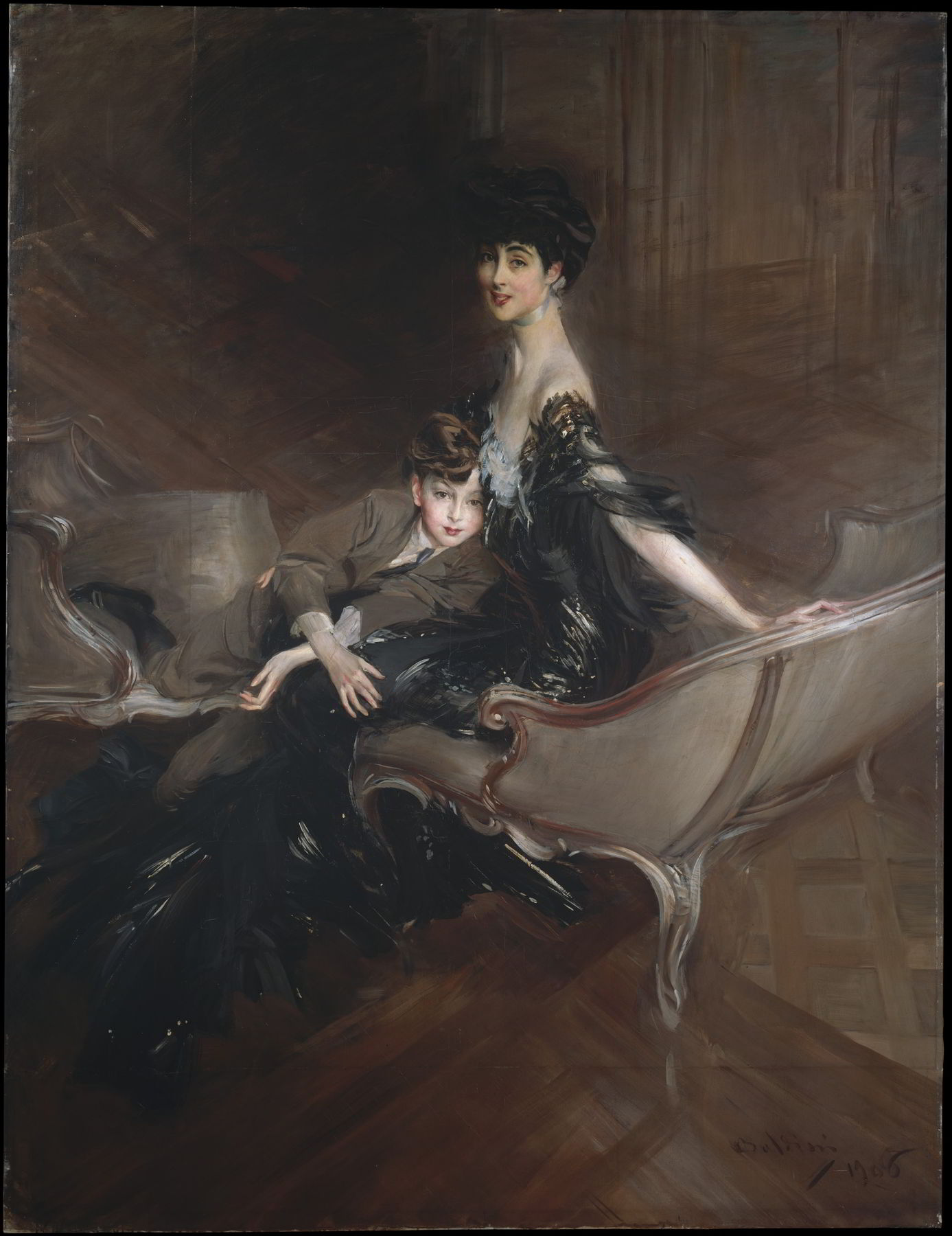 Consuelo, Duchess of Marlborough, with Her Son Ivor Spencer-­Churchill by Giovanni Boldini