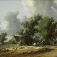 Road in the Dunes with a Passenger Coach by Salomon van Ruysdael
