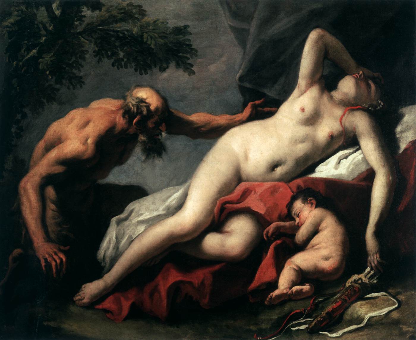 Venus and Satyr by Sebastiano Ricci