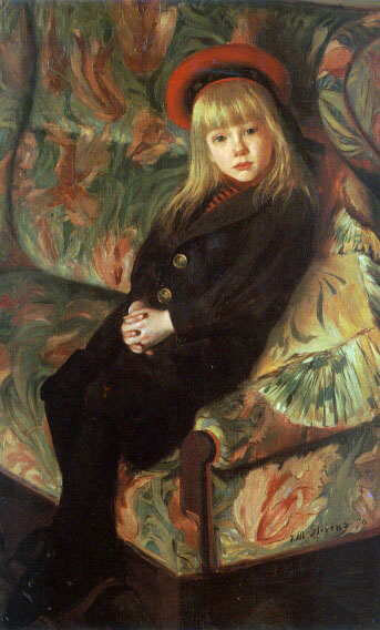 A Portrait of a Girl by Gustave Max Stevens