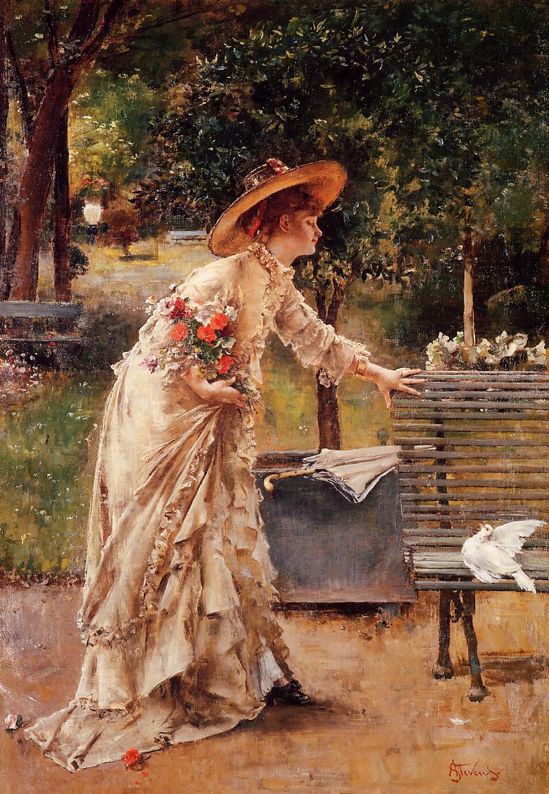 Afternoon in the Park by Alfred Stevens