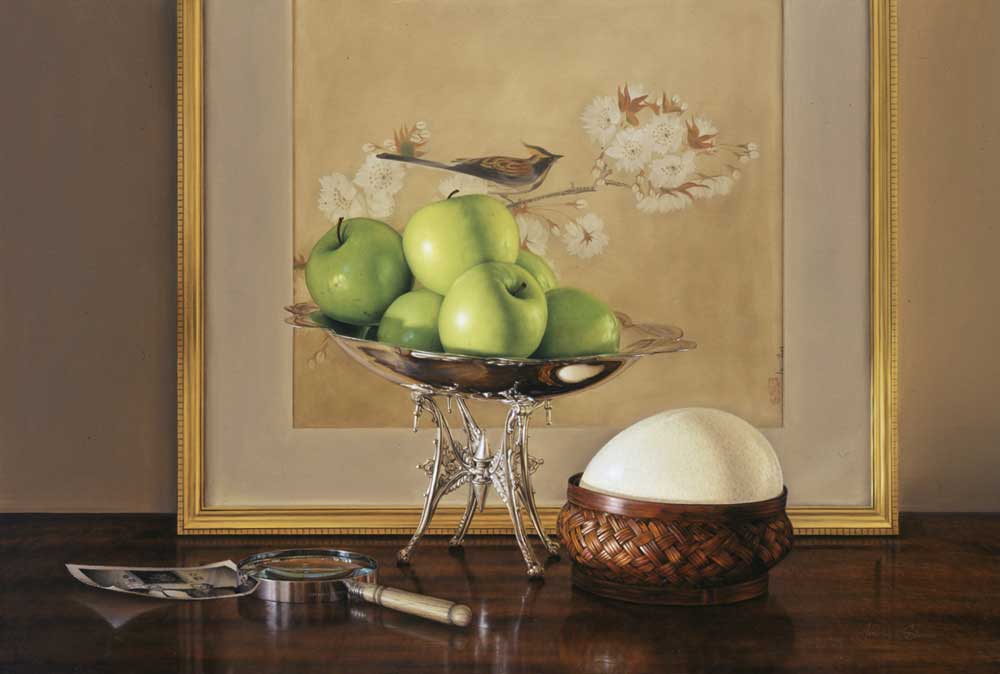 Green Apples, Ostrich Egg, Compote by Jeremiah Stermer