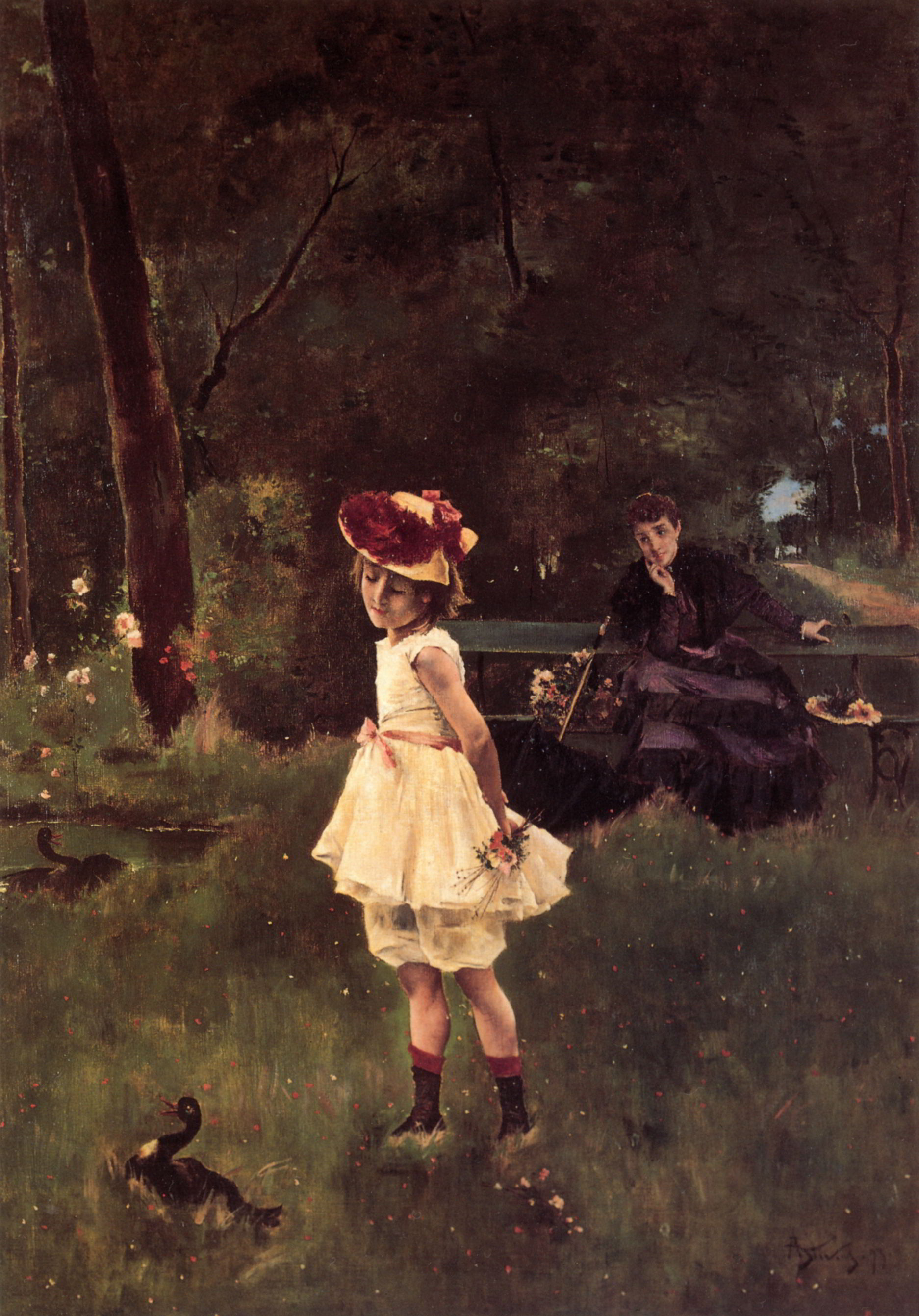 La Fillette au Canard by Alfred Stevens