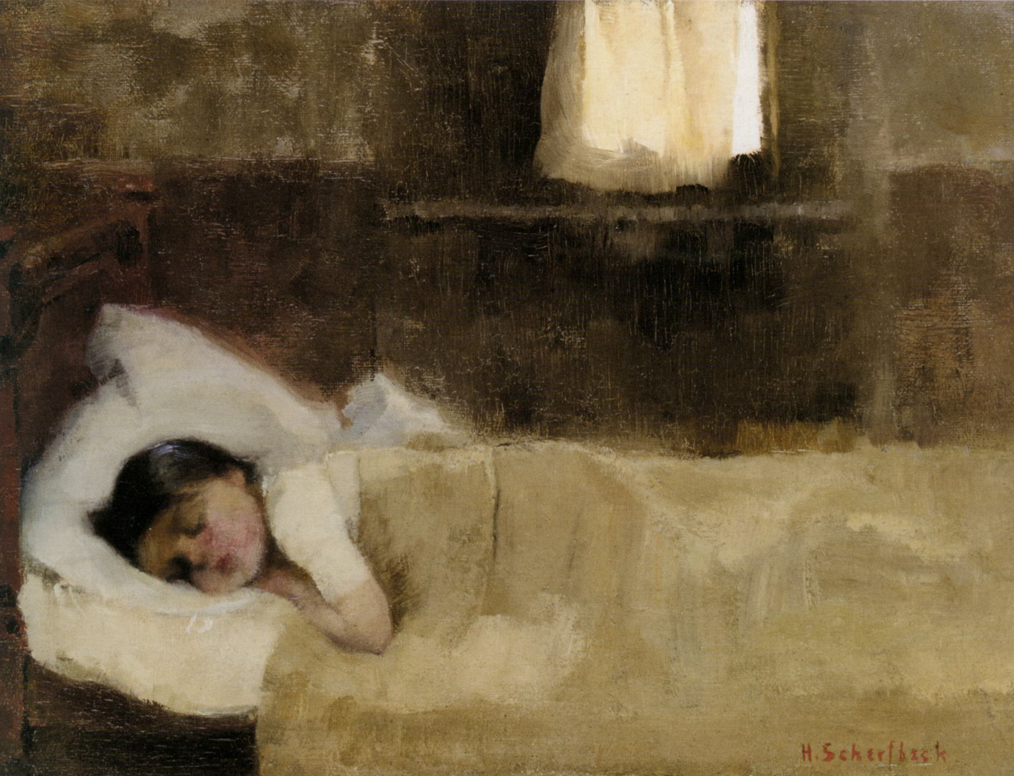 Nukkuva Tytto by Helene Schjerfbeck