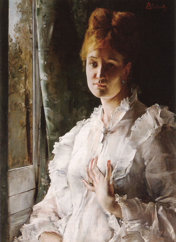 Portrait of a Woman in White by Alfred Stevens