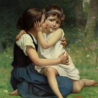 Sisterly Love by Francois Alfred Delobbe