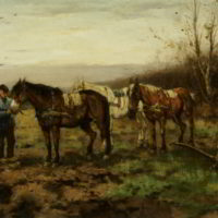 Tethering the Plough Horses by Johan Frederik Cornelis Scherrewitz