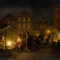 The Evening Market by Petrus Van Schendel