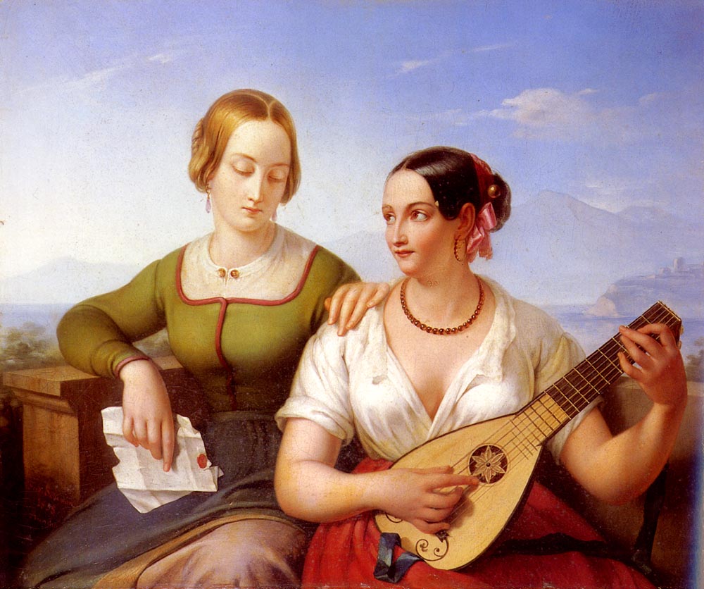 The Lute­Player by Ferdinand Schimon
