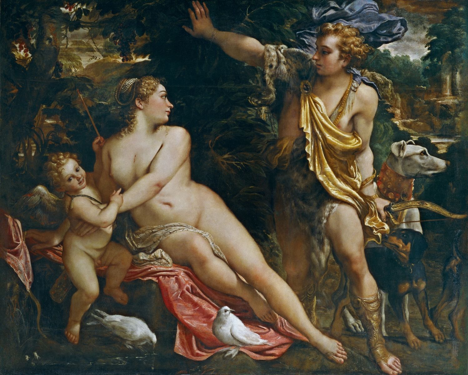 Venus, Adonis and Cupid by Annibale Carracci