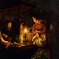 The Candlelit Market by Petrus Van Schendel